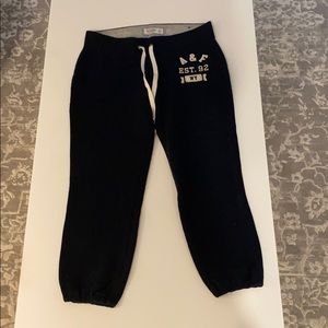 Abercrombie and Fitch Navy blue ankle sweats